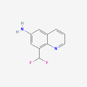 molecular formula C10H8F2N2 B15157050 8-(Difluoromethyl)quinolin-6-amine 