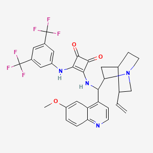 molecular formula C32H28F6N4O3 B15157079 3-[[3,5-Bis(trifluoromethyl)phenyl]amino]-4-[[(9r)-6'-methoxycinchonan-9-yl]amino]-3-cyclobutene-1,2-dione 