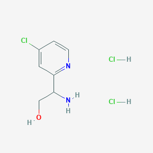 molecular formula C7H11Cl3N2O B15157118 2-Amino-2-(4-chloropyridin-2-yl)ethan-1-ol dihydrochloride 