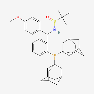 N-({2-[bis(adamantan-1-yl)phosphanyl]phenyl}(4-methoxyphenyl)methyl)-2-methylpropane-2-sulfinamide