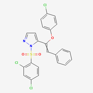 5-[1-(4-Chlorophenoxy)-2-phenylethenyl]-1-(2,4-dichlorobenzenesulfonyl)pyrazole