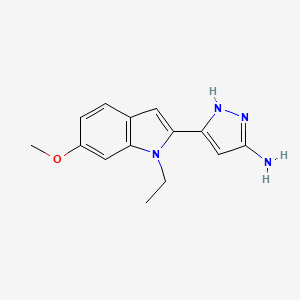 5-(1-Ethyl-6-methoxy-1H-indol-2-yl)-1H-pyrazol-3-amine