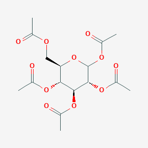 molecular formula C16H22O11 B151573 D-吡喃葡萄糖，五乙酸酯 CAS No. 83-87-4