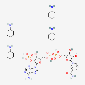 [[5-(6-aminopurin-9-yl)-3-hydroxy-4-phosphonooxyoxolan-2-yl]methoxy-hydroxyphosphoryl] [5-(3-carbamoyl-4H-pyridin-1-yl)-3,4-dihydroxyoxolan-2-yl]methyl hydrogen phosphate;cyclohexanamine