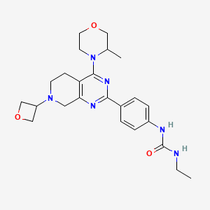 3-ethyl-1-{4-[4-(3-methylmorpholin-4-yl)-7-(oxetan-3-yl)-5H,6H,8H-pyrido[3,4-d]pyrimidin-2-yl]phenyl}urea