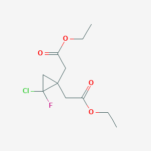 molecular formula C11H16ClFO4 B1515788 Diethyl 2,2'-(2-chloro-2-fluorocyclopropane-1,1-diyl)diacetate 