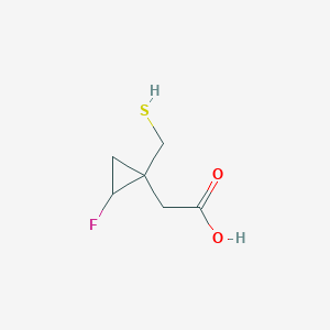 molecular formula C6H9FO2S B1515789 2-(2-Fluoro-1-(mercaptomethyl)cyclopropyl)acetic acid 