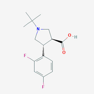 molecular formula C15H19F2NO2 B151579 (3S,4R)-1-叔丁基-4-(2,4-二氟苯基)吡咯烷-3-羧酸 CAS No. 455957-94-5