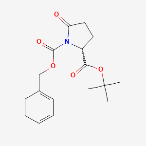 molecular formula C17H21NO5 B1515798 (R)-1-benzyl 2-tert-butyl 5-oxopyrrolidine-1,2-dic 