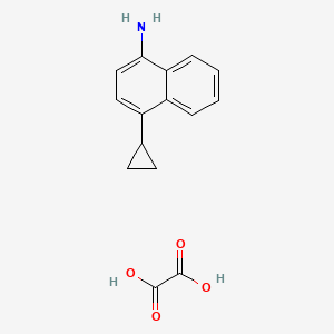 molecular formula C15H15NO4 B1515805 4-Cyclopropylnaphthalen-1-amine oxalate CAS No. 1533519-87-7