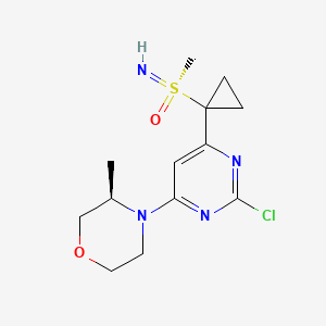 molecular formula C13H19ClN4O2S B1515820 (3R)-4-(2-chloro-6-(1-((R)-S-methylsulfonimidoyl)cyclopropyl)pyrimidin-4-yl)-3-methylmorpholine 