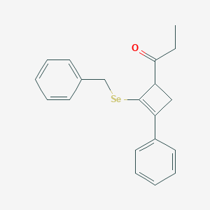 1-Propanone, 1-[3-phenyl-2-[(phenylmethyl)seleno]-2-cyclobuten-1-yl]-