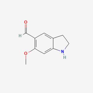 molecular formula C10H11NO2 B1515832 6-Methoxyindoline-5-carbaldehyde 