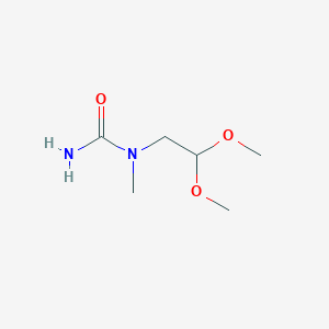 molecular formula C6H14N2O3 B15158337 Urea, N-(2,2-dimethoxyethyl)-N-methyl- CAS No. 683223-04-3