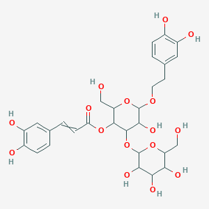 molecular formula C29H36O16 B15158344 [(2R,3R,4R,5R,6R)-6-[2-(3,4-dihydroxyphenyl)ethoxy]-5-hydroxy-2-(hydroxymethyl)-4-[(2S,3R,4S,5S,6R)-3,4,5-trihydroxy-6-(hydroxymethyl)oxan-2-yl]oxyoxan-3-yl] (E)-3-(3,4-dihydroxyphenyl)prop-2-enoate 