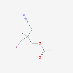 molecular formula C8H10FNO2 B1515839 (1-(Cyanomethyl)-2-fluorocyclopropyl)methyl acetate 