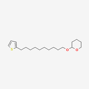 molecular formula C19H32O2S B15158397 2-{[10-(Thiophen-2-YL)decyl]oxy}oxane CAS No. 765277-80-3