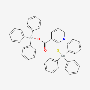 molecular formula C42H33NO2SSn2 B15158422 3-{[(Triphenylstannyl)oxy]carbonyl}-2-[(triphenylstannyl)sulfanyl]pyridine CAS No. 656260-37-6