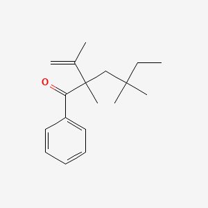 molecular formula C18H26O B15158442 2,4,4-Trimethyl-1-phenyl-2-(prop-1-en-2-yl)hexan-1-one CAS No. 656824-57-6