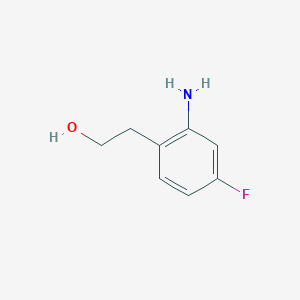 molecular formula C8H10FNO B15158465 2-(2-Amino-4-fluorophenyl)ethan-1-ol CAS No. 740753-85-9