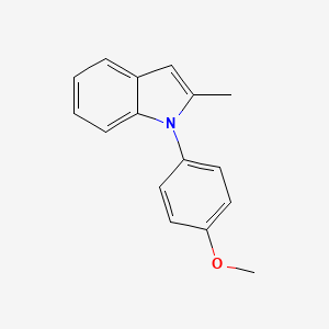 molecular formula C16H15NO B15158478 1-(4-Methoxyphenyl)-2-methyl-1H-indole 