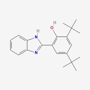 molecular formula C21H26N2O B15158481 2,4-Di-tert-butyl-6-(1,3-dihydro-2H-benzimidazol-2-ylidene)cyclohexa-2,4-dien-1-one CAS No. 810669-72-8