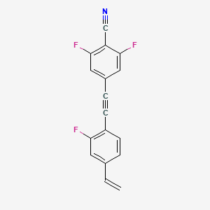 molecular formula C17H8F3N B15158493 4-[(4-Ethenyl-2-fluorophenyl)ethynyl]-2,6-difluorobenzonitrile CAS No. 797048-73-8