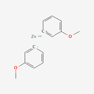 molecular formula C14H14O2Zn B15158536 zinc;methoxybenzene CAS No. 684215-27-8