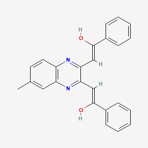 molecular formula C25H20N2O2 B15158552 Ethanone, 2,2'-(1,4-dihydro-6-methyl-2,3-quinoxalinediylidene)bis[1-phenyl- 