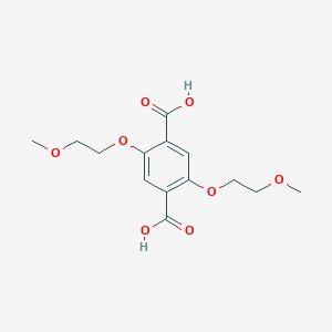 molecular formula C14H18O8 B15158564 2,5-Bis(2-methoxyethoxy)terephthalic acid 