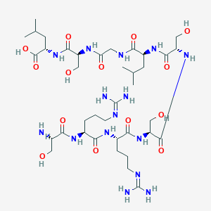 molecular formula C38H71N15O14 B15158581 L-Seryl-N~5~-(diaminomethylidene)-L-ornithyl-N~5~-(diaminomethylidene)-L-ornithyl-L-seryl-L-seryl-L-leucylglycyl-L-seryl-L-leucine CAS No. 654067-39-7