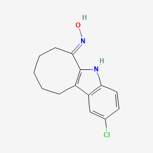 (NE)-N-(2-chloro-5,7,8,9,10,11-hexahydrocycloocta[b]indol-6-ylidene)hydroxylamine