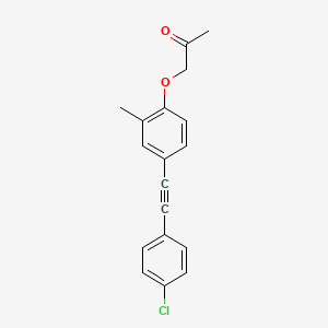 1-{4-[(4-Chlorophenyl)ethynyl]-2-methylphenoxy}propan-2-one