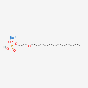 B1515860 Poly(oxy-1,2-ethanediyl), alpha-dodecyl-omega-hydroxy-, phosphate, sodium salt CAS No. 42612-52-2