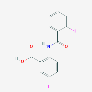 molecular formula C14H9I2NO3 B15158615 5-Iodo-2-(2-iodobenzamido)benzoic acid CAS No. 672301-01-8