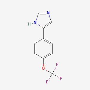 molecular formula C10H7F3N2O B15158626 4-(4-Trifluoromethoxyphenyl)-1h-imidazole 