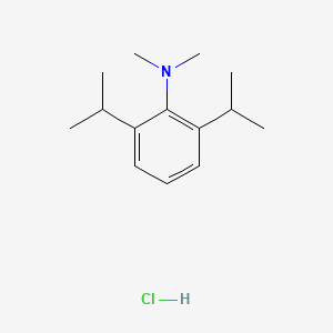 molecular formula C14H24ClN B15158630 N,N-dimethyl-2,6-di(propan-2-yl)aniline;hydrochloride CAS No. 666860-21-5