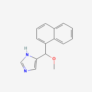 molecular formula C15H14N2O B15158685 1H-Imidazole, 4-(methoxy-1-naphthalenylmethyl)- CAS No. 673485-58-0