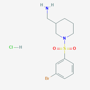 molecular formula C12H18BrClN2O2S B1515869 (1-((3-Bromophenyl)sulfonyl)piperidin-3-yl)methanamine hydrochloride 