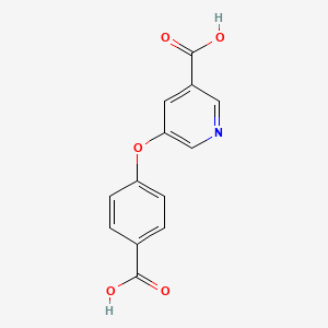 molecular formula C13H9NO5 B15158696 5-(4-Carboxyphenoxy)pyridine-3-carboxylic acid 