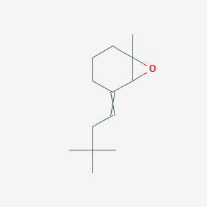 molecular formula C13H22O B15158706 5-(3,3-Dimethylbutylidene)-1-methyl-7-oxabicyclo[4.1.0]heptane CAS No. 651706-43-3