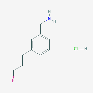 [3-(3-Fluoropropyl)phenyl]methanamine;hydrochloride