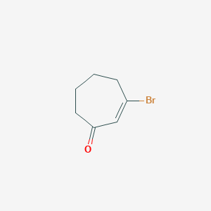 molecular formula C7H9BrO B15158713 3-Bromocyclohept-2-en-1-one CAS No. 654057-18-8