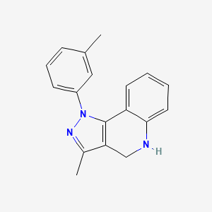 molecular formula C18H17N3 B15158714 3-Methyl-1-(3-methylphenyl)-2,4-dihydro-1H-pyrazolo[4,3-c]quinoline CAS No. 654650-49-4