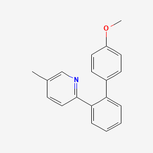 molecular formula C19H17NO B15158721 2-(4'-Methoxy-[1,1'-biphenyl]-2-yl)-5-methylpyridine 