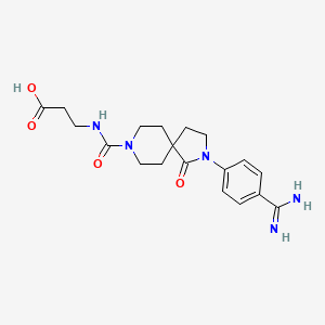 3-[[2-(4-carbamimidoylphenyl)-1-oxo-2,8-diazaspiro[4.5]decane-8-carbonyl]amino]propanoic acid