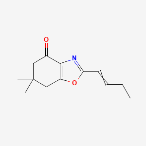 molecular formula C13H17NO2 B15158764 2-(But-1-en-1-yl)-6,6-dimethyl-6,7-dihydro-1,3-benzoxazol-4(5H)-one CAS No. 833446-86-9