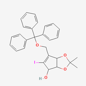 5-iodo-2,2-dimethyl-4-(trityloxymethyl)-6,6a-dihydro-3aH-cyclopenta[d][1,3]dioxol-6-ol