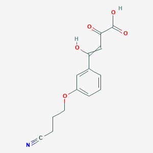 molecular formula C14H13NO5 B15158821 2-Butenoic acid, 4-[3-(3-cyanopropoxy)phenyl]-2-hydroxy-4-oxo- CAS No. 653574-91-5