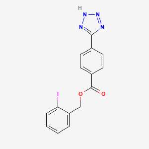 molecular formula C15H11IN4O2 B15158885 (2-iodophenyl)methyl 4-(2H-tetrazol-5-yl)benzoate CAS No. 651769-34-5